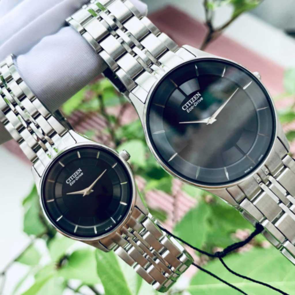 Đồng hồ Citizen Eco-Driver cặp đôi siêu mỏng AR3010-65E và EG3210-51E
