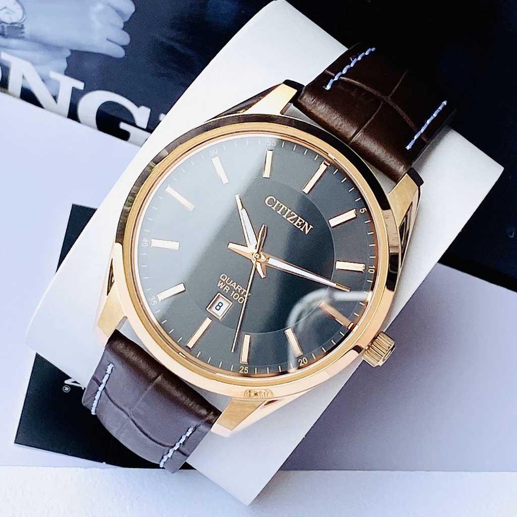 Đồng Hồ Citizen Nam Dây Da Quartz BI1033-04E Chính Hãng