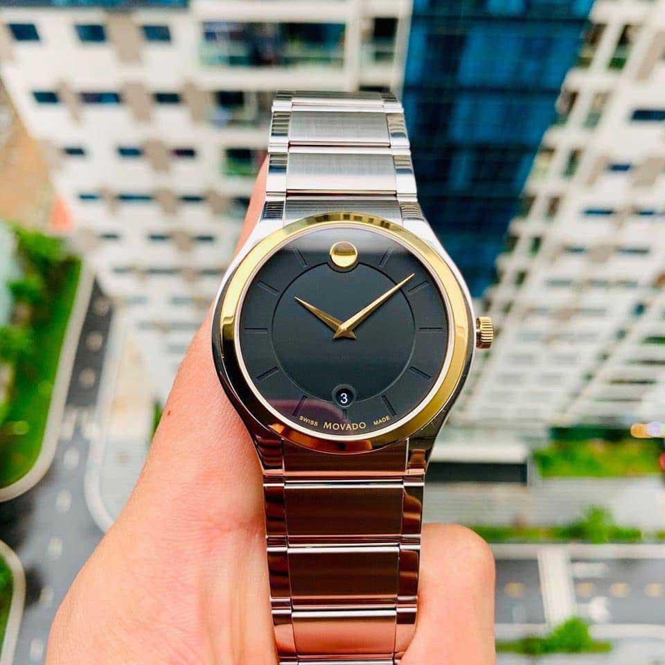 Đồng Hồ Movado Quadro Black Dial Men's 0607394 