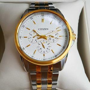 Đồng Hồ Nam Citizen Multifunction Beige Dial AG8344-57A Chính Hãng