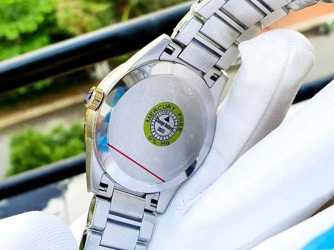 Đồng Hồ Movado Stratus Quartz Black Dial Two-tone 0607245 Chính Hãng