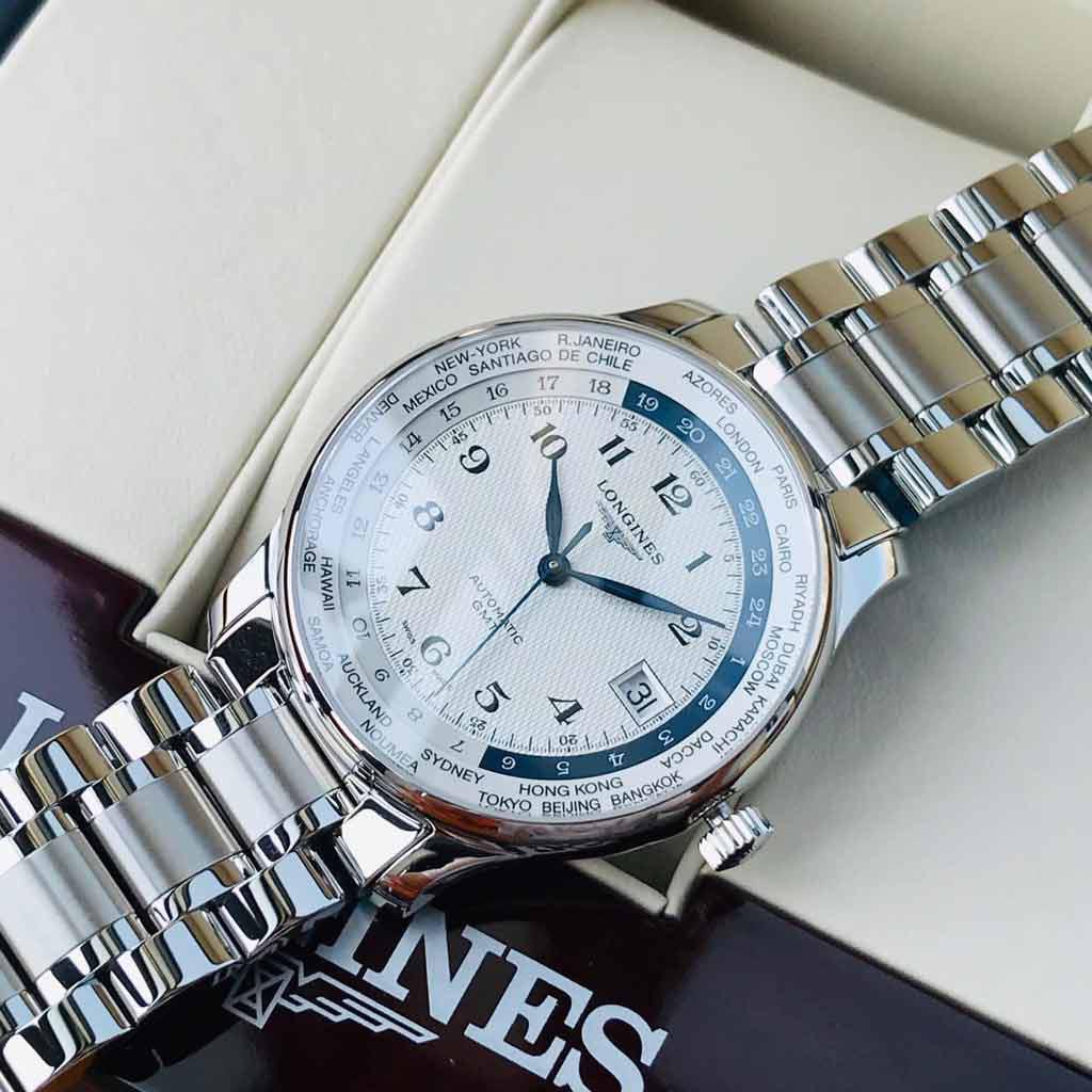 Đồng Hồ Nam Longines Master Collection Worldtime Silver Bracelet L26314706 8