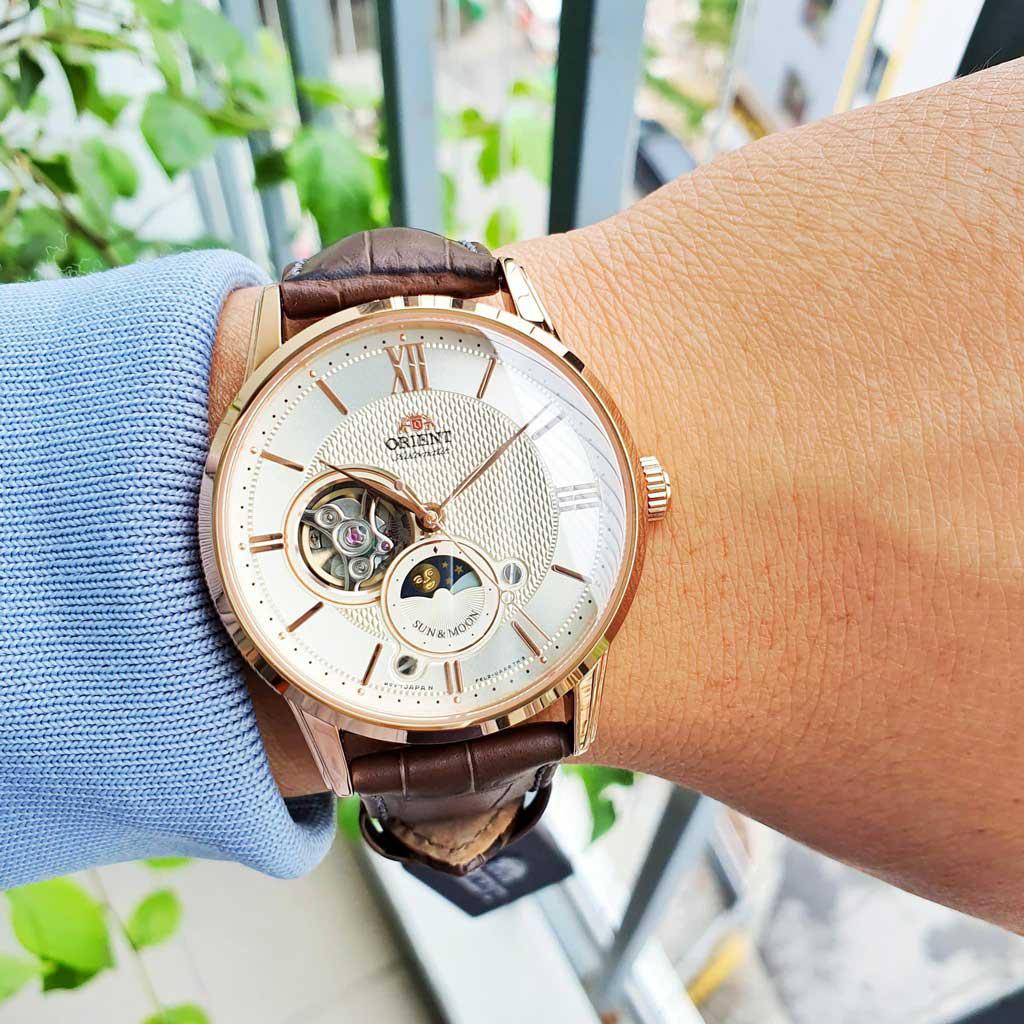 Đồng Hồ Nam Orient Automatic Sun and Moon 4 RA-AS0003S00B Chính Hãng 6