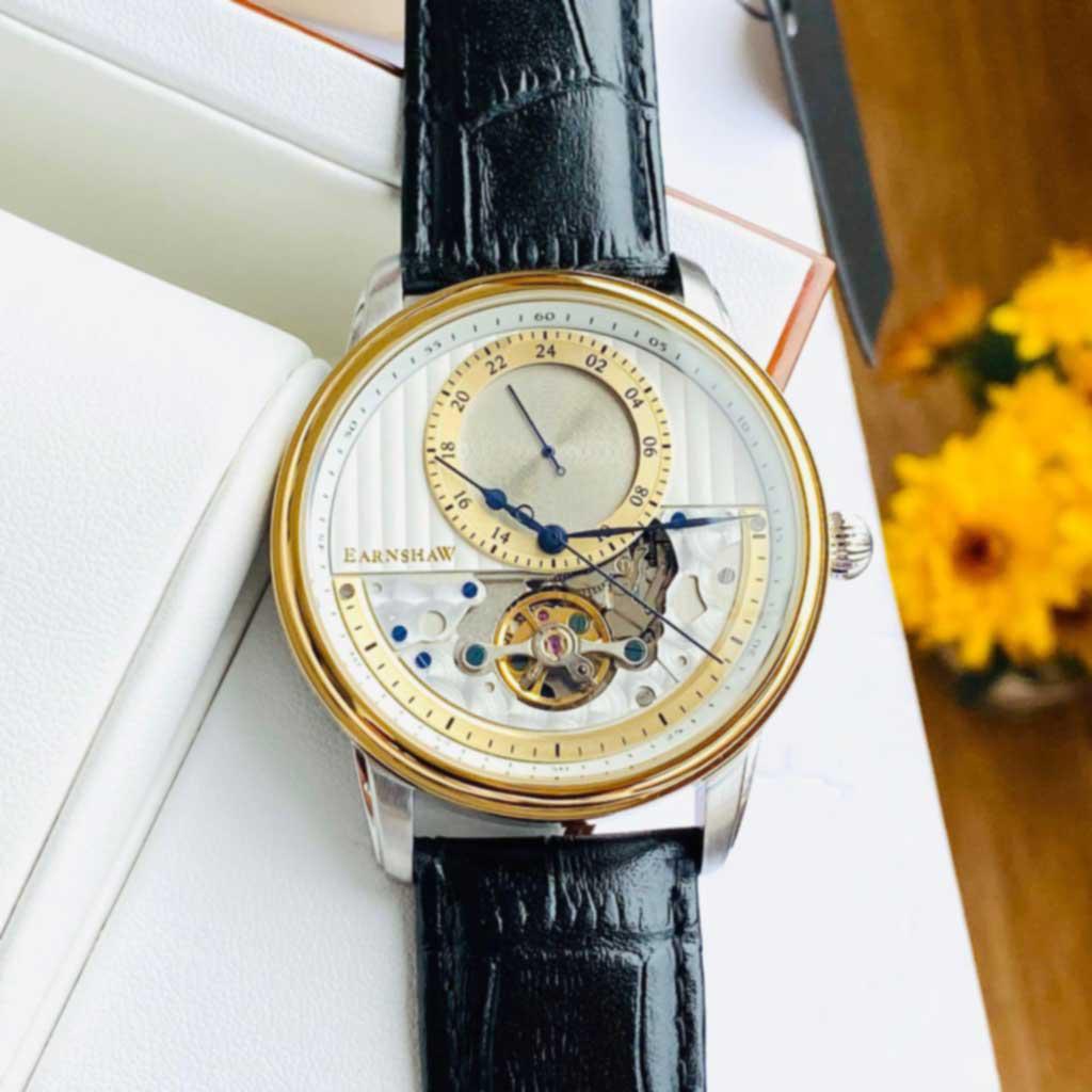 Đồng Hồ Nam Thomas Earnshaw Longitude Regulator Open Heart ES-8085-06 8