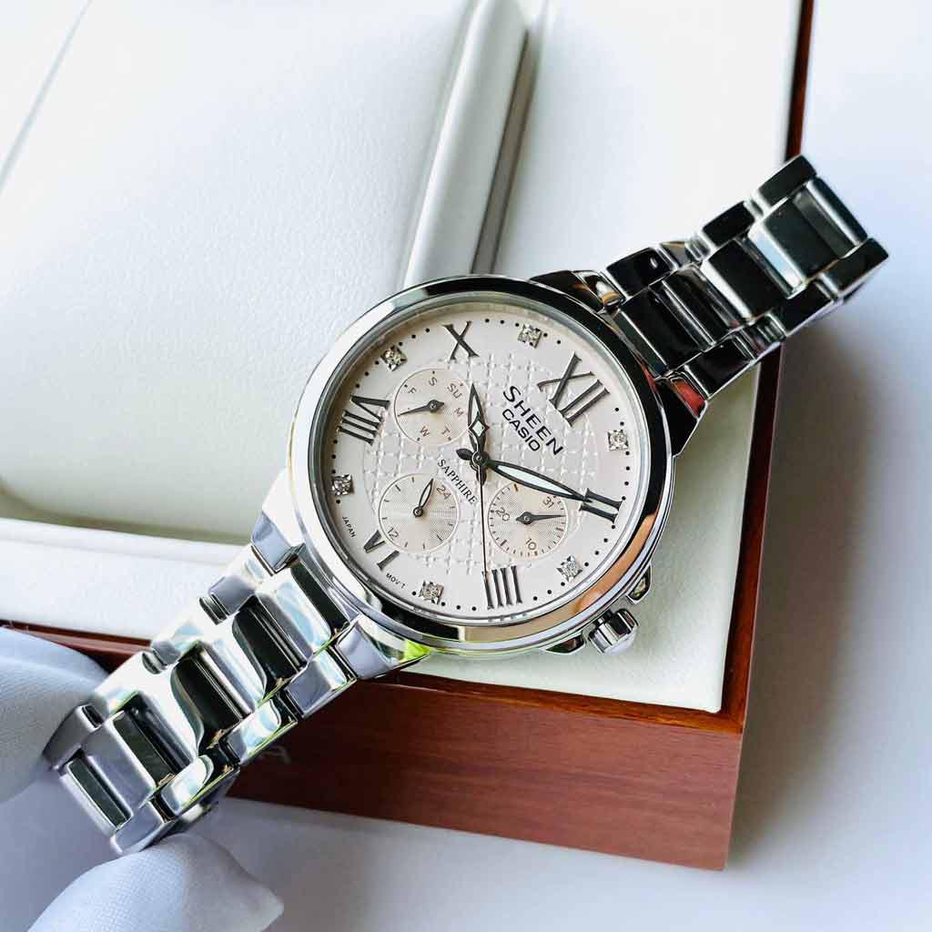 Đồng Hồ Nữ Casio Sheen Sapphire SHE-3511D-4AUDR 3