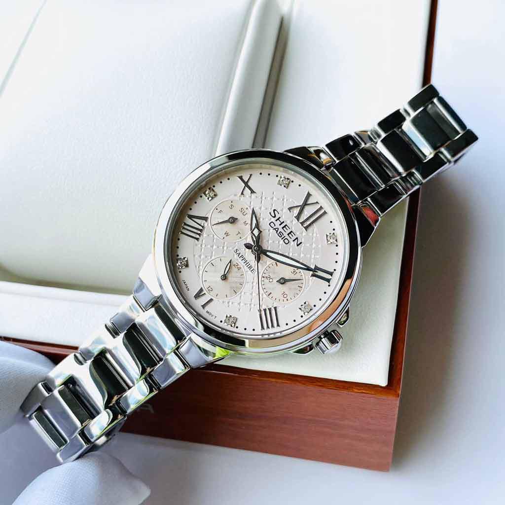 Đồng Hồ Nữ Casio Sheen Sapphire SHE-3511D-4AUDR 5