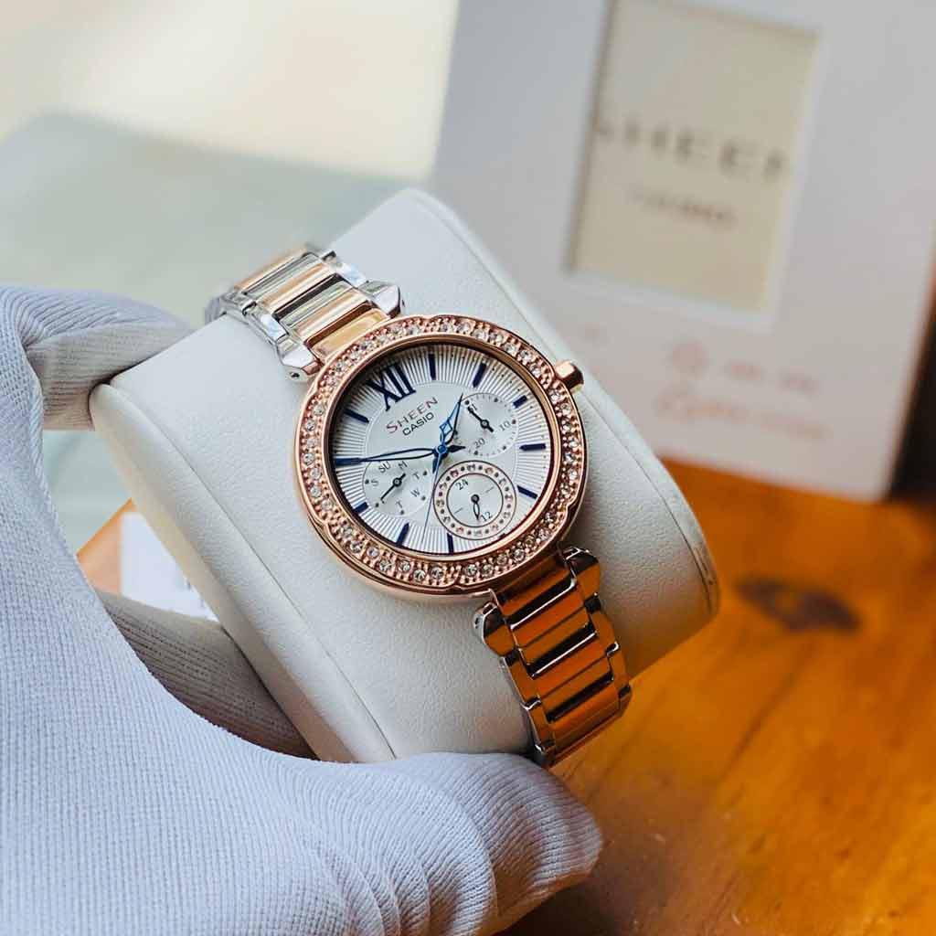 Đồng Hồ Nữ Casio Sheen SHE-3061SPG-7BVDF Chính Hãng 1