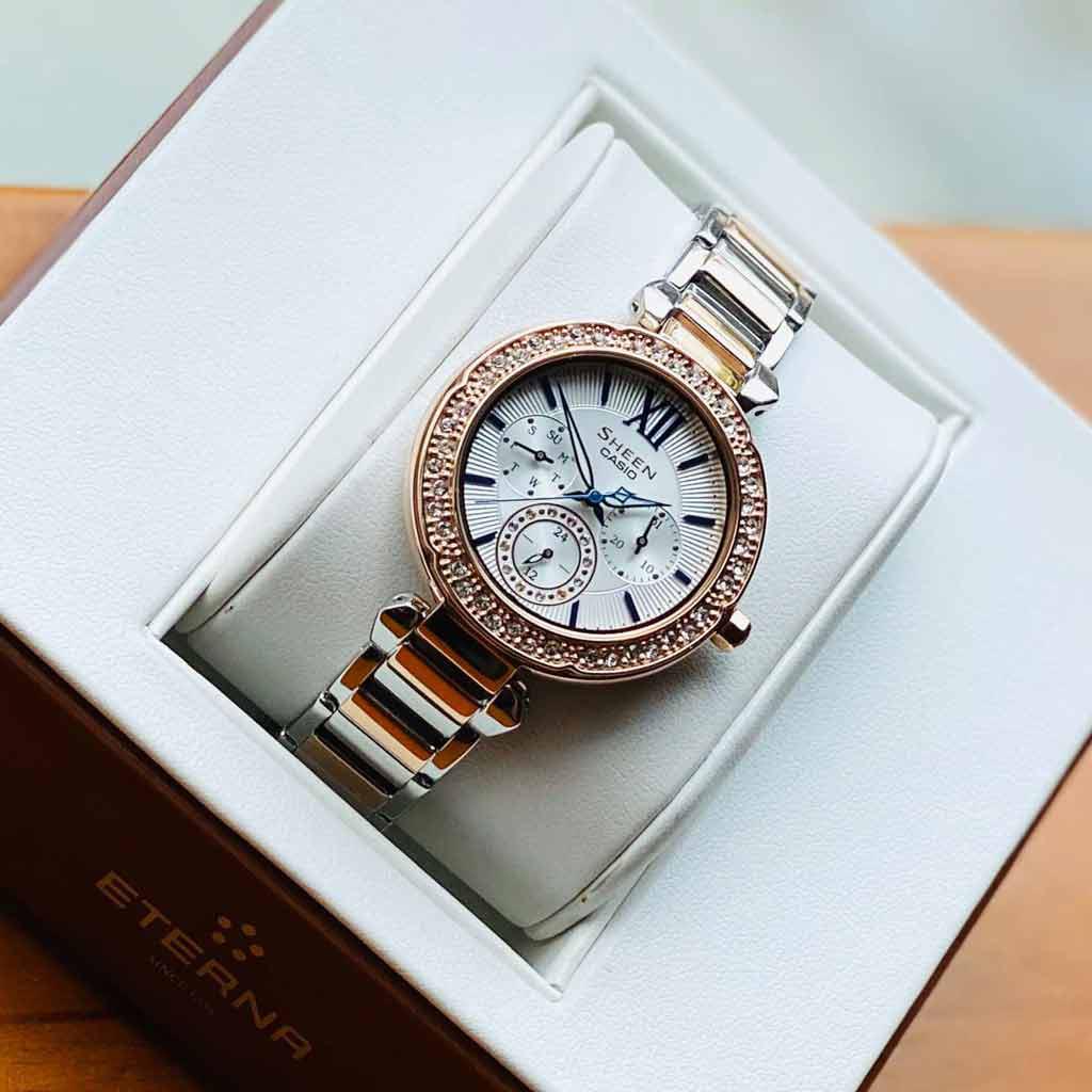Đồng Hồ Nữ Casio Sheen SHE-3061SPG-7BVDF Chính Hãng 2