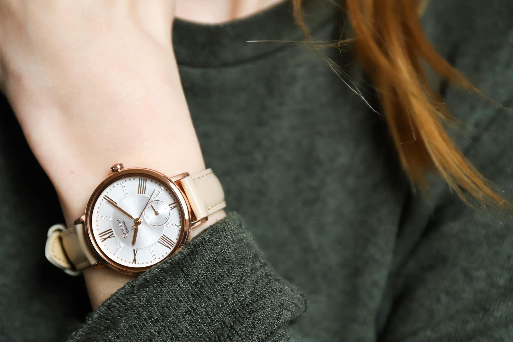 Đồng Hồ Nữ Casio Sheen SHE-3066PGL-7BVDF Chính Hãng 4