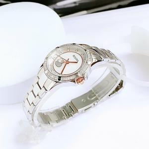 BULOVA 98L232 QUARTZ SWAROVSKI CASE SILVER 