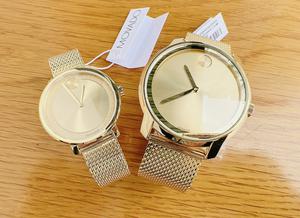 Đồng Hồ Đôi Movado 3600373 & 3600580 Bold Tone gold