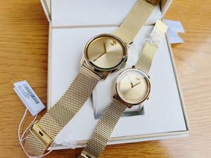 Đồng Hồ Đôi Movado 3600373 & 3600580 Bold Tone gold