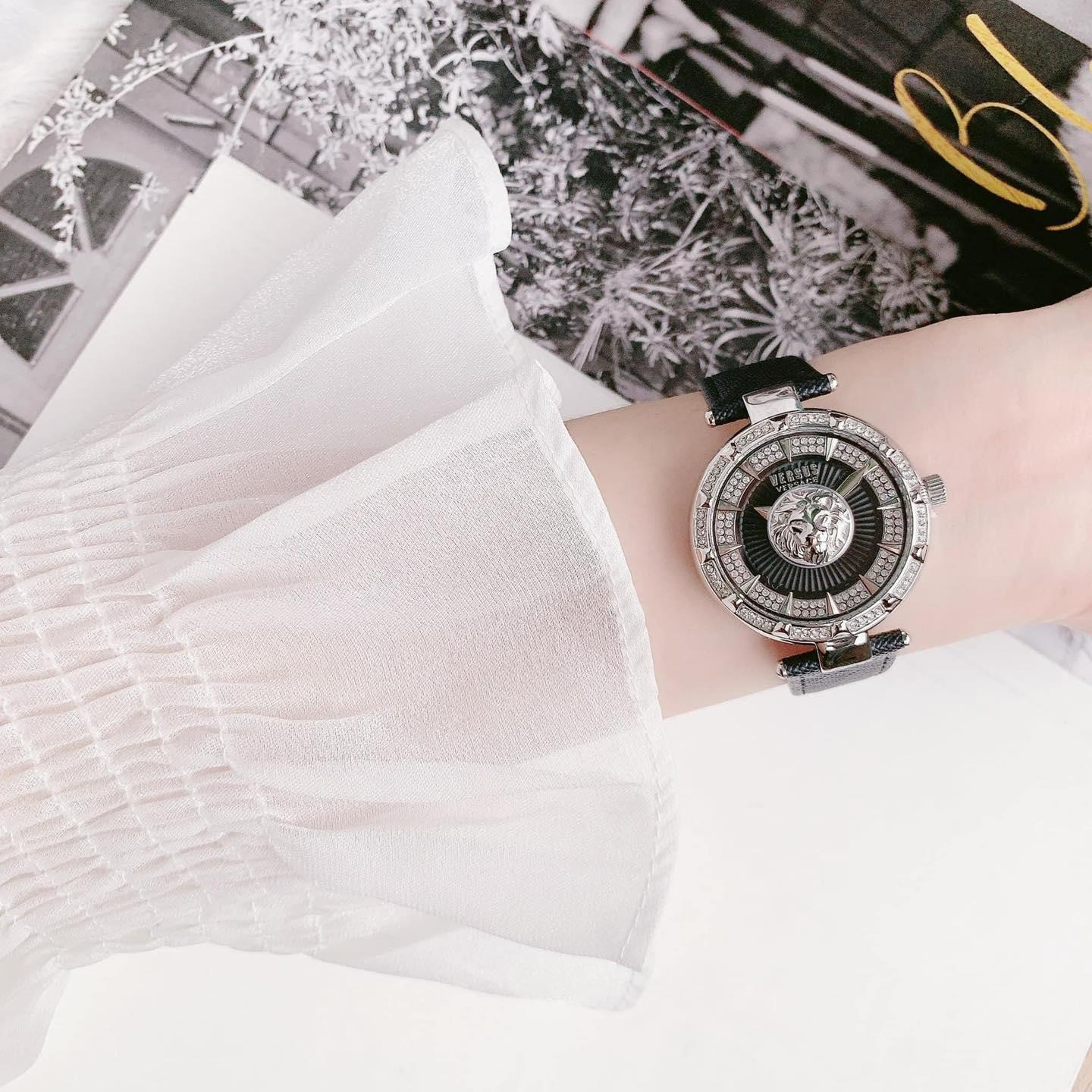 Versusby Versace Sertie Blue Dial Leather VSPQ15621 