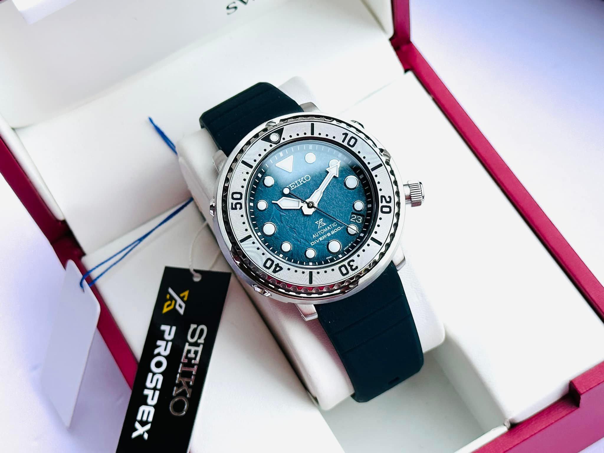 Đồng Hồ Nam Seiko Prospex SRPH77K1 Divers Tuna Antartica Silicone Strap Watch Chính Hãng.