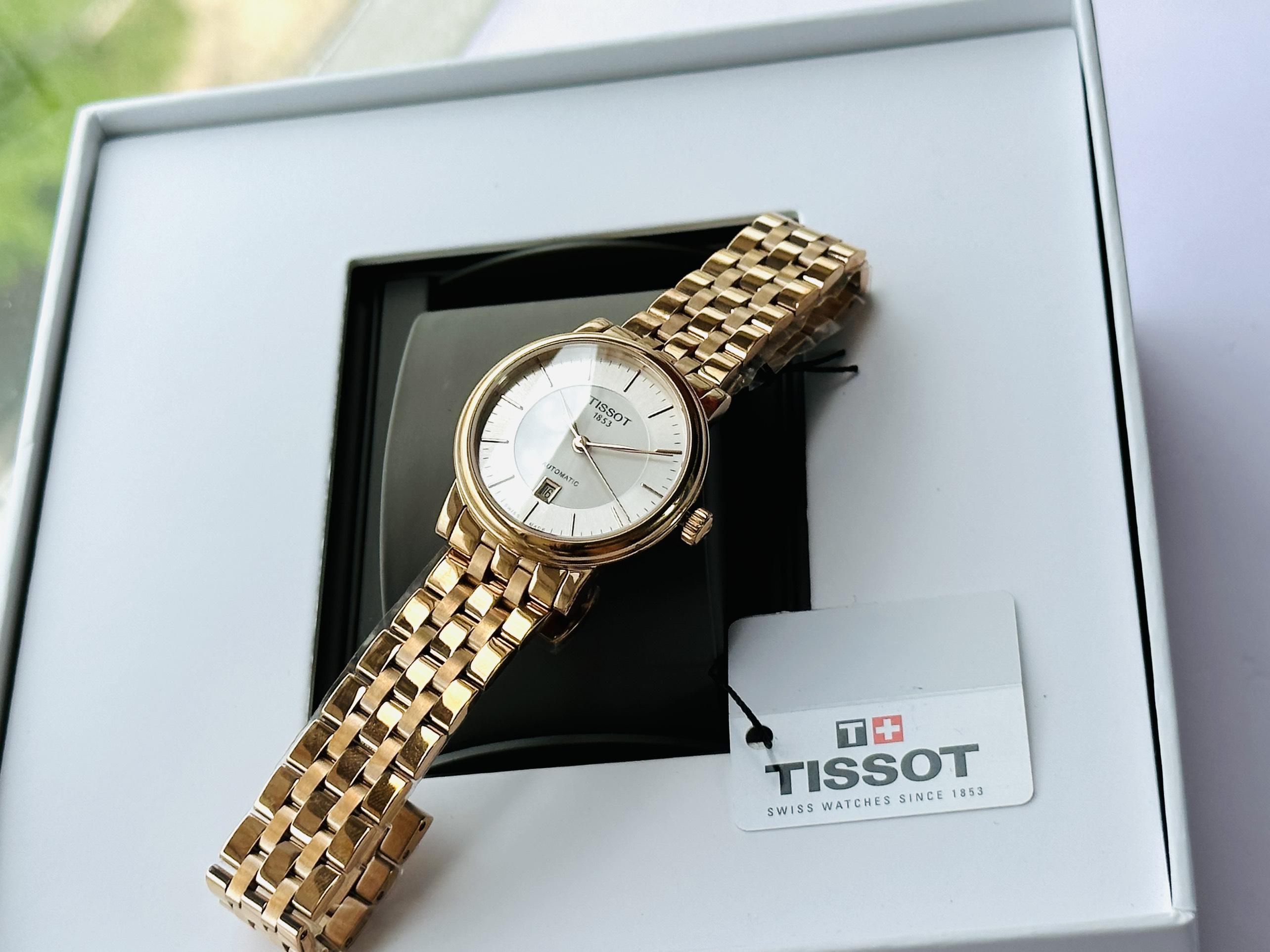 Đồng Hồ Nữ Tissot Carson Powermatic Lady FullRose - T122.207.33.031.00
