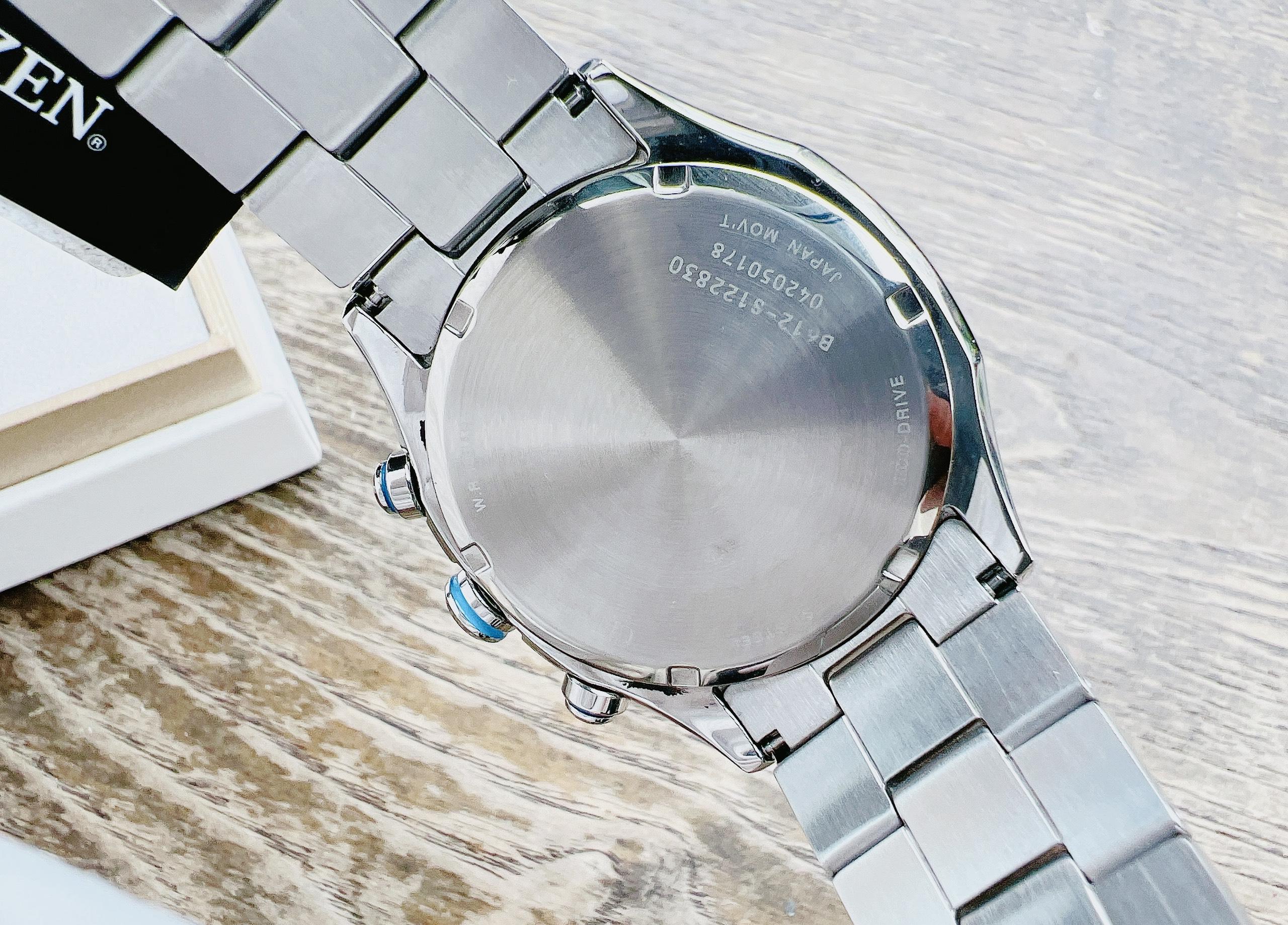 Đồng Hồ Nam Citizen Chronograph Blue Dial Men Watch CA0430-54M