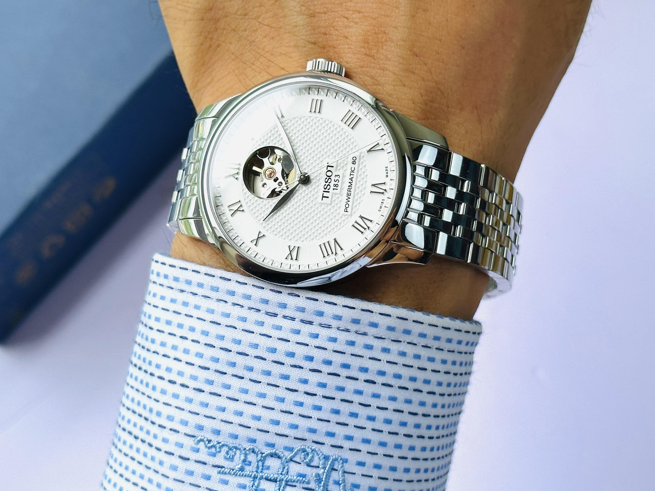 Đồng Hồ Nam Tissot Lelocle Powermatic 80 Open Heart  White - T006.407.11.033.02