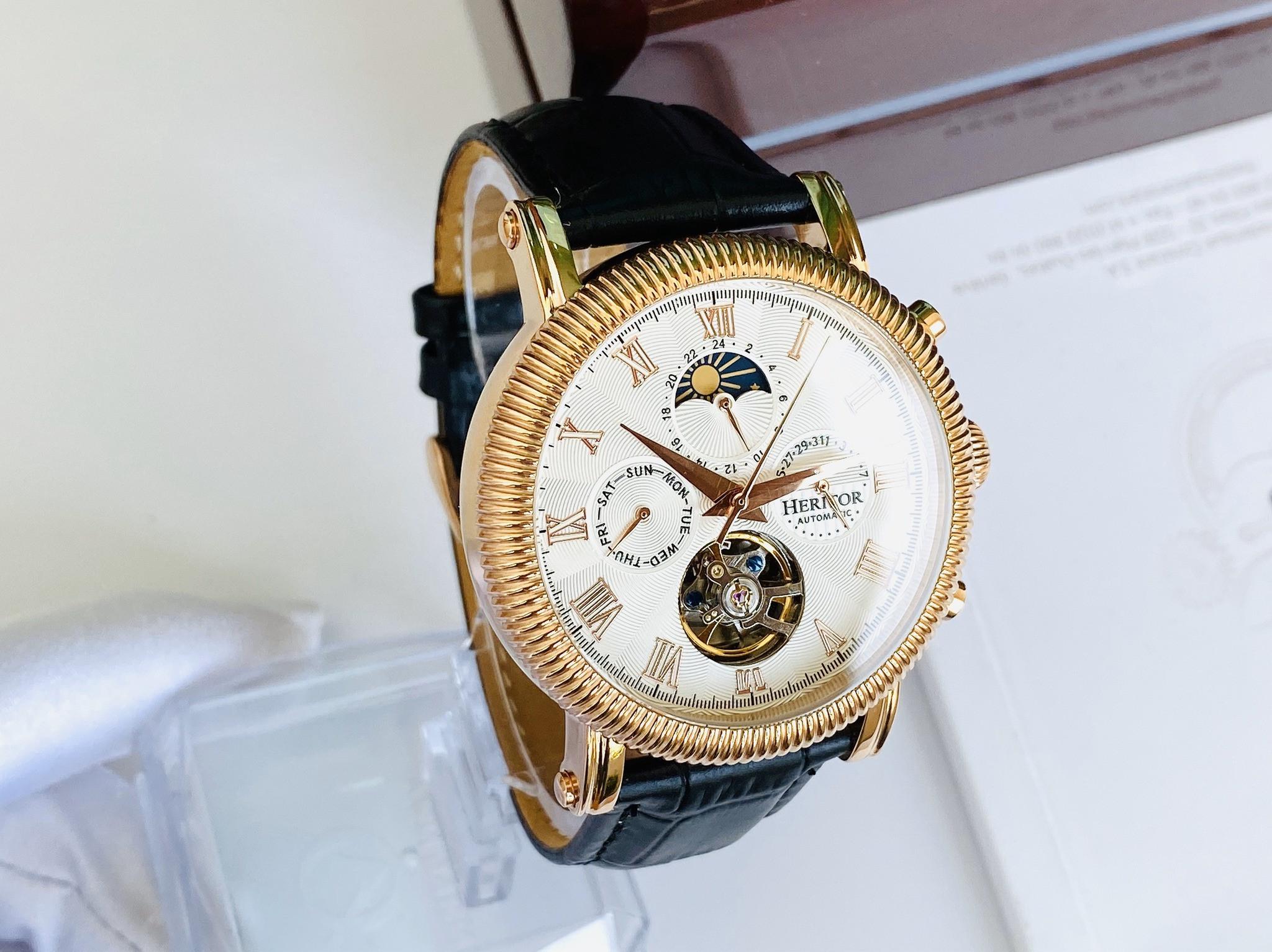 Đồng Hồ Nam Heritor Automatic Winston Semi-Skeleton HERHR5205 Chính Hãng