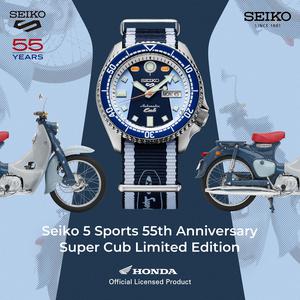 Đồng Hồ Nam Seiko 5 Sports X Honda Super Cub III Automatic Blue Dial Blue NATO Strap Mens Watch SRPK37K1 Chính Hãng