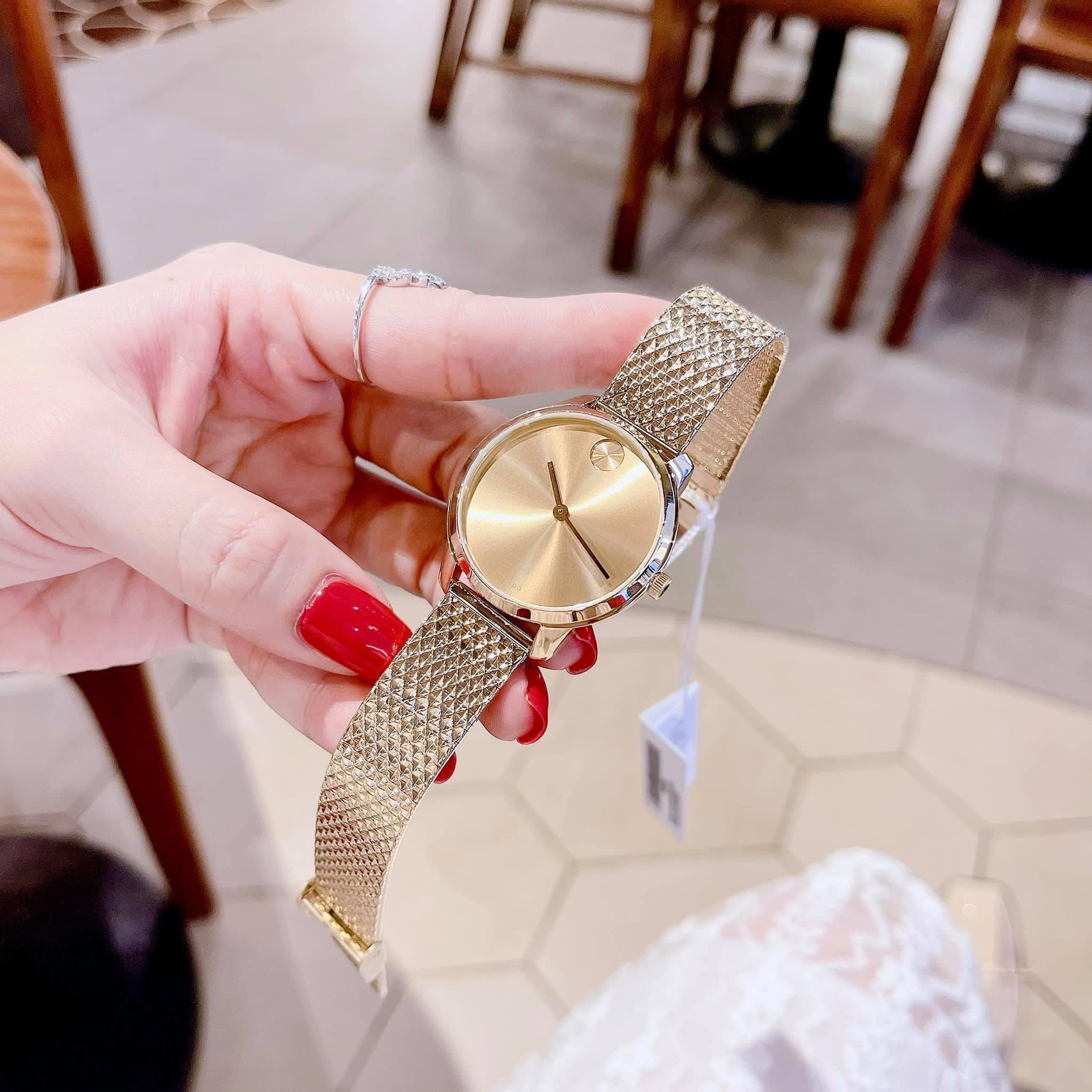 Đồng Hồ Nữ Movado Bold Gold-Tone Metallic Dial 3600598 Chính Hãng