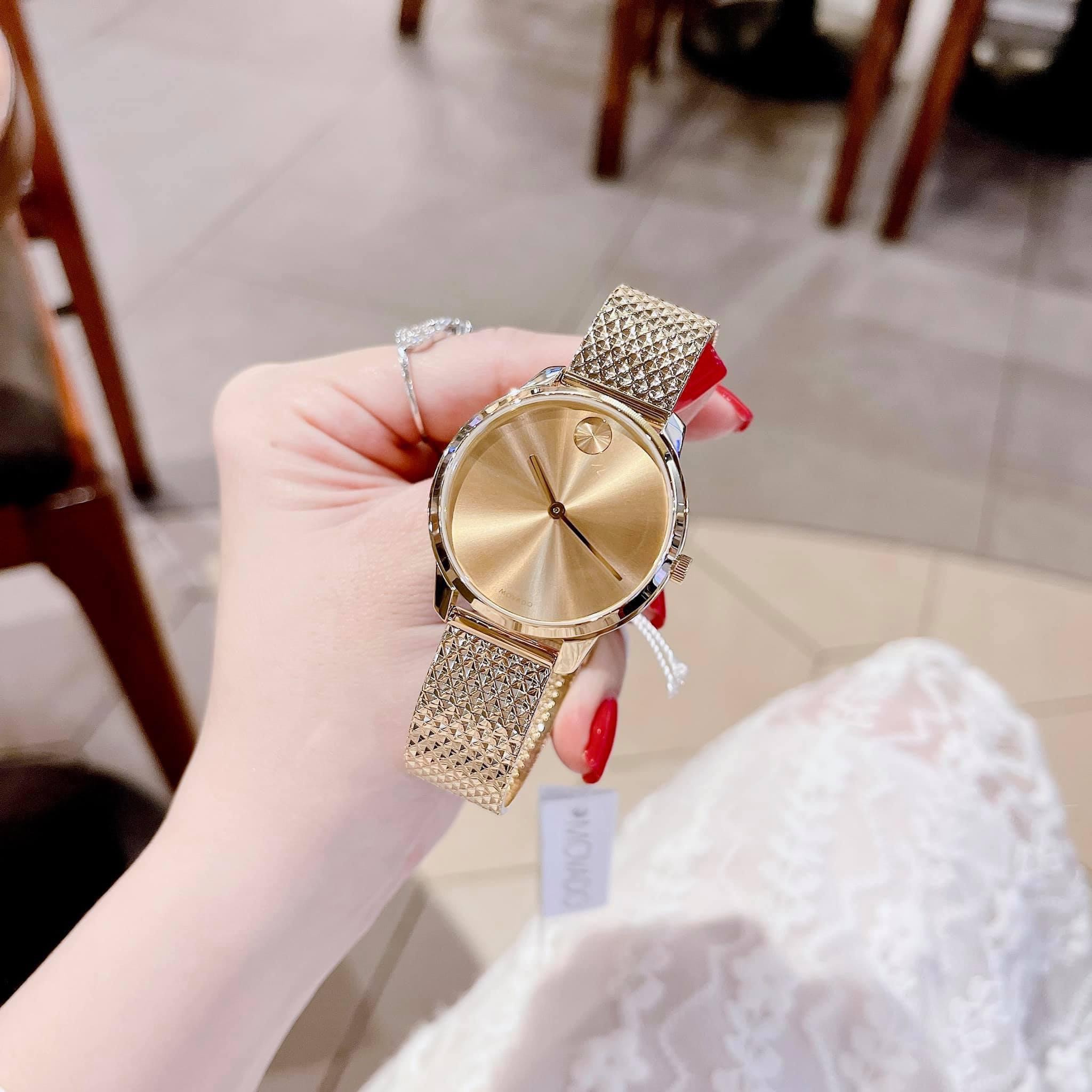 Đồng Hồ Nữ Movado Bold Gold-Tone Metallic Dial 3600598 Chính Hãng