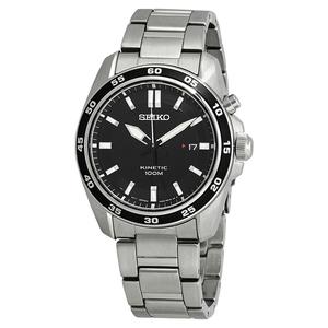 Đồng Hồ Nam SEIKO Kinetic Black Dial Stainless Steel Men's Watch SKA785 Chính Hãng