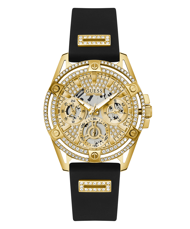 Đồng Hồ Nữ GUESS Black Gold Tone Multi-function GW0536L3