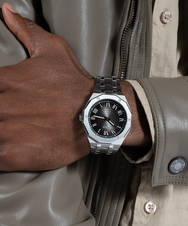 Đồng Hồ Nam GUESS Silver Tone Analog GW0575G1