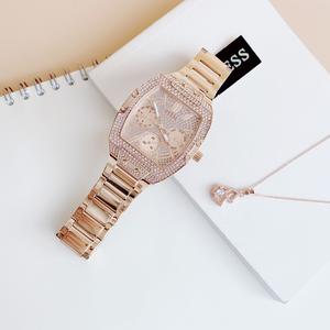 Đồng Hồ Nữ Guess Pave Dial Rose Gold GW0104L3