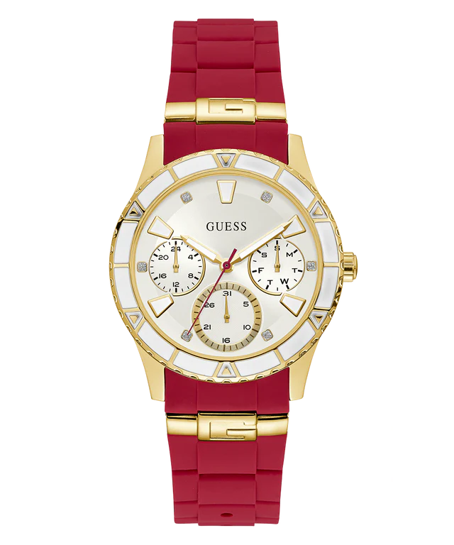Đồng Hồ Nữ Guess Red Gold Tone Multi-function U1157L2