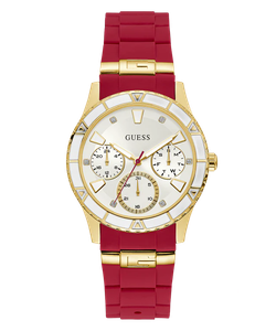 Đồng Hồ Nữ Guess Red Gold Tone Multi-function U1157L2
