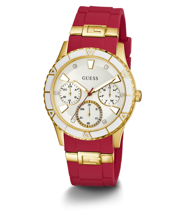 Đồng Hồ Nữ Guess Red Gold Tone Multi-function U1157L2