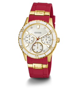 Đồng Hồ Nữ Guess Red Gold Tone Multi-function U1157L2