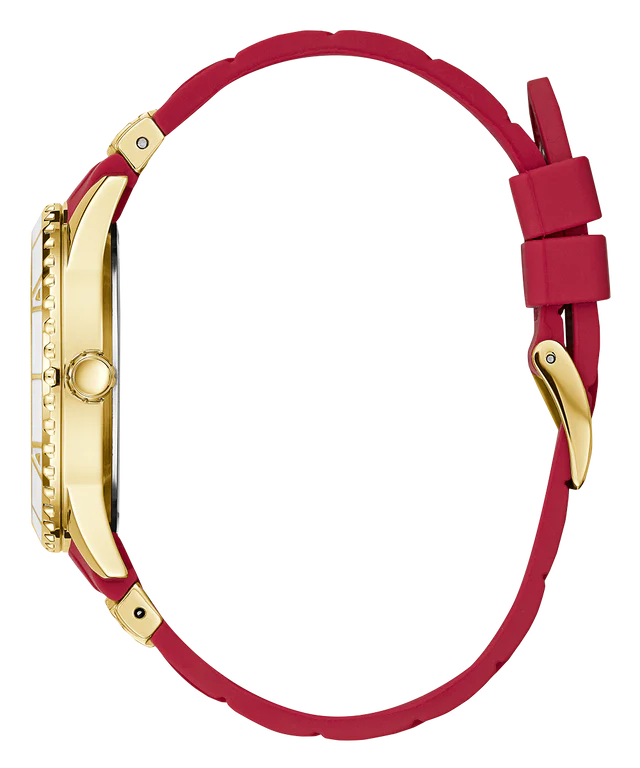 Đồng Hồ Nữ Guess Red Gold Tone Multi-function U1157L2