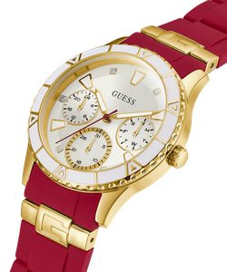 Đồng Hồ Nữ Guess Red Gold Tone Multi-function U1157L2