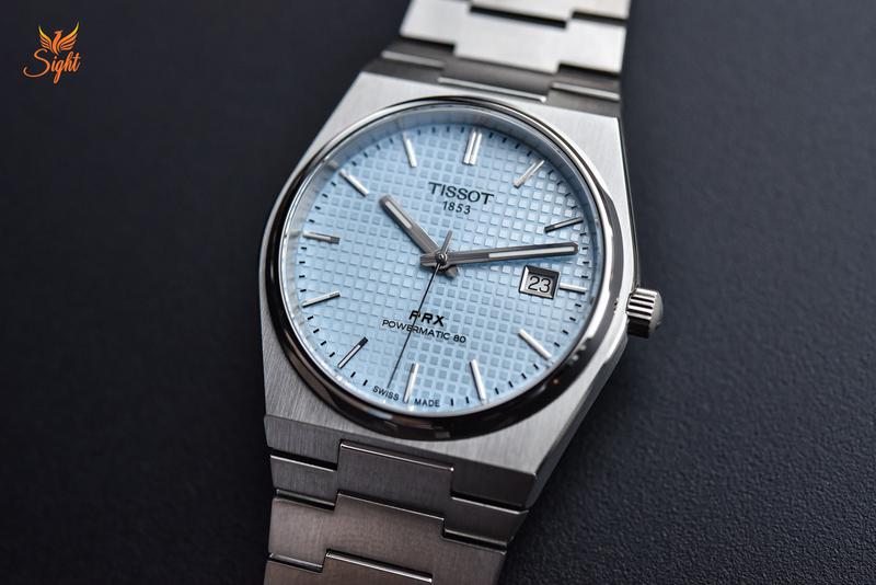 Gam màu xanh mint trên Tissot PRX Tiffany Powermatic 80