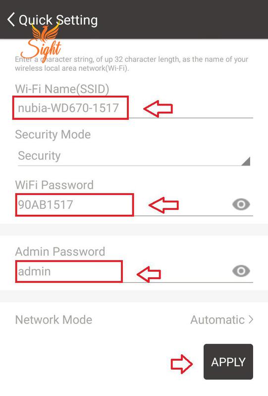 Hướng Dẫn Cài Đặt Mật Khẩu Wifi Nubia WD670